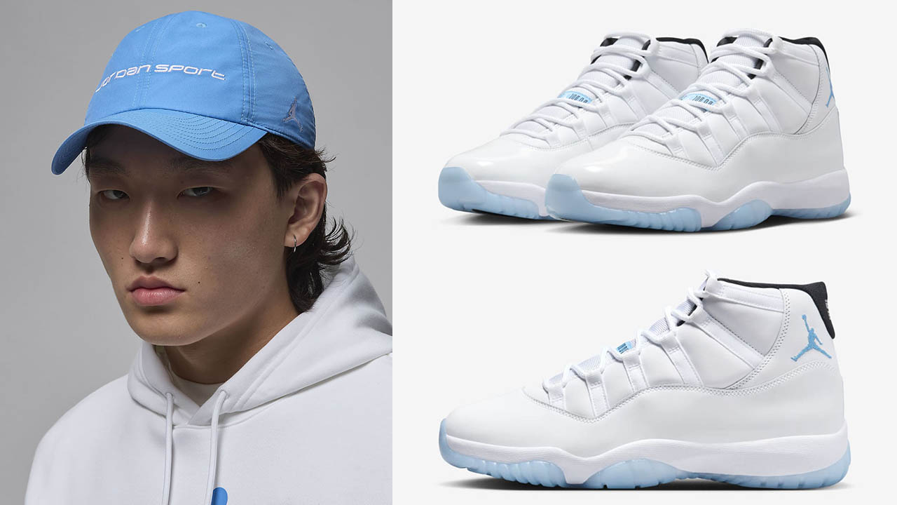 Air Jordan 11 Legend Blue Club Cap Hat Outfit