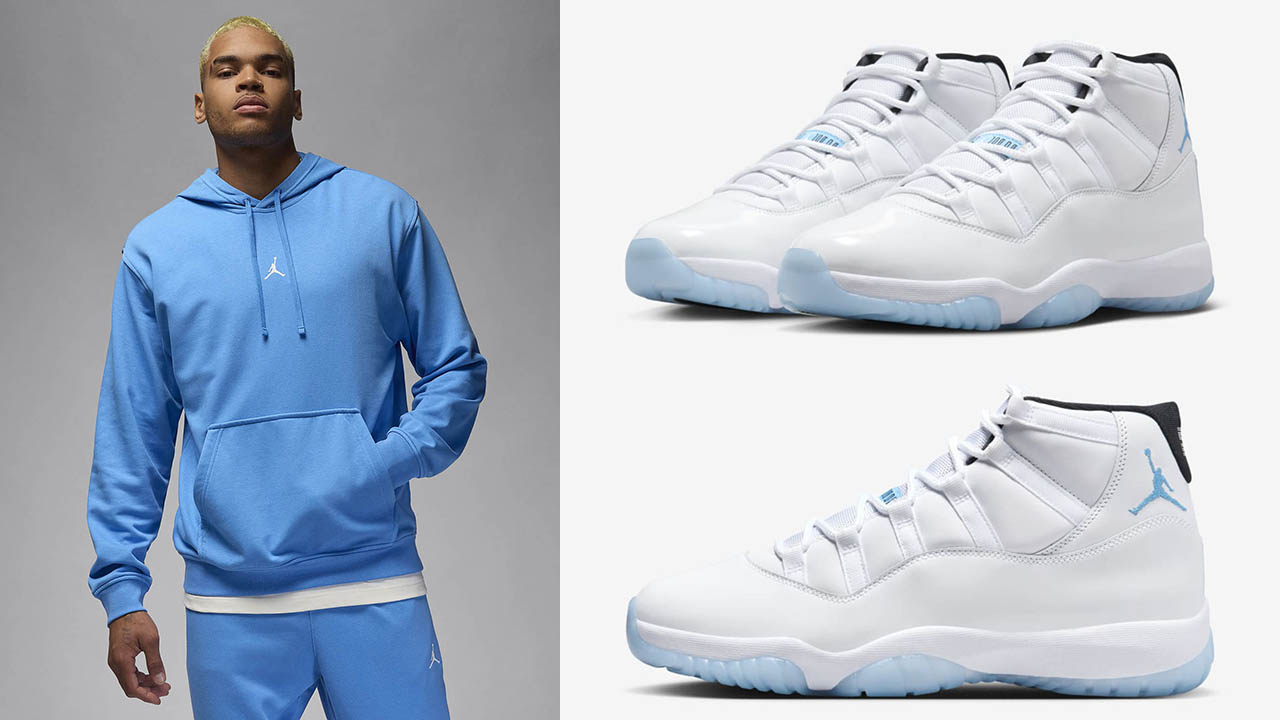 Air Jordan 11 Legend Blue Crossover Hoodie and Pants Outfit