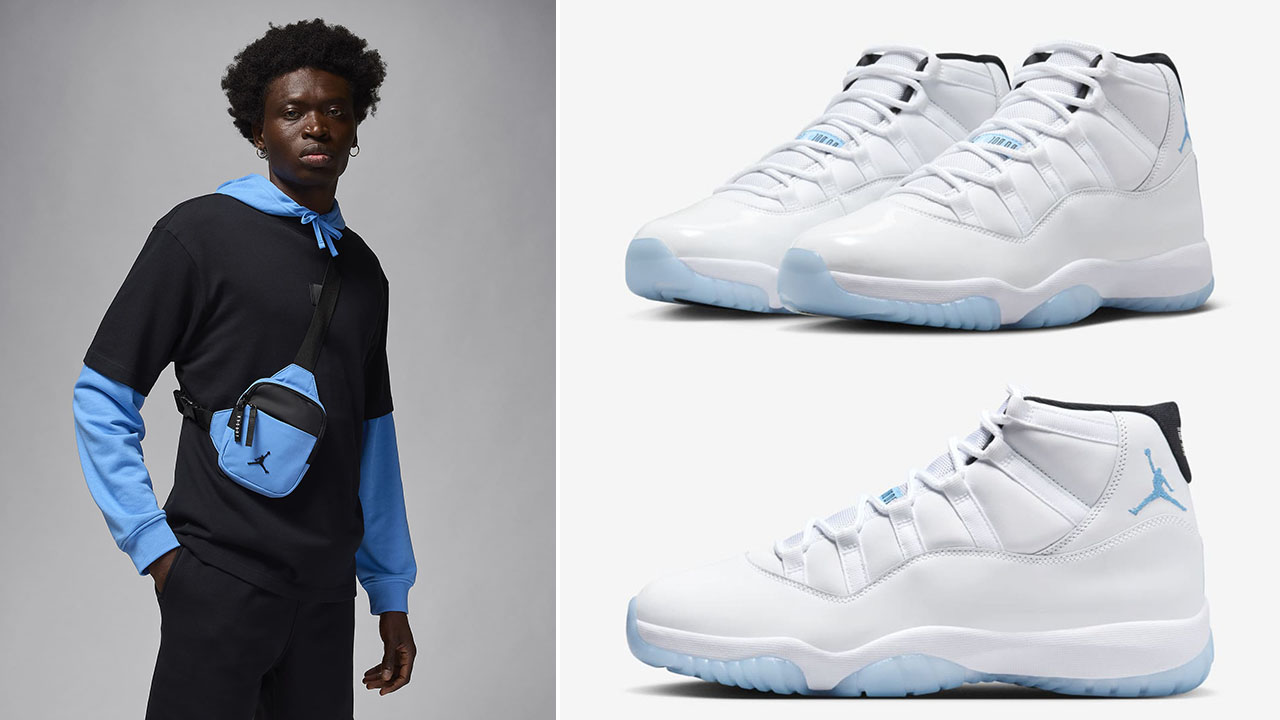 Air Jordan 11 Legend Blue Hip Bag to Match Sneakers