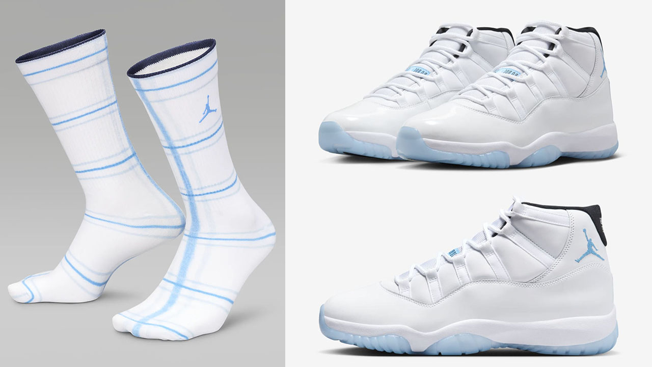 Air Jordan 11 Legend Blue Holiday 2024 Socks