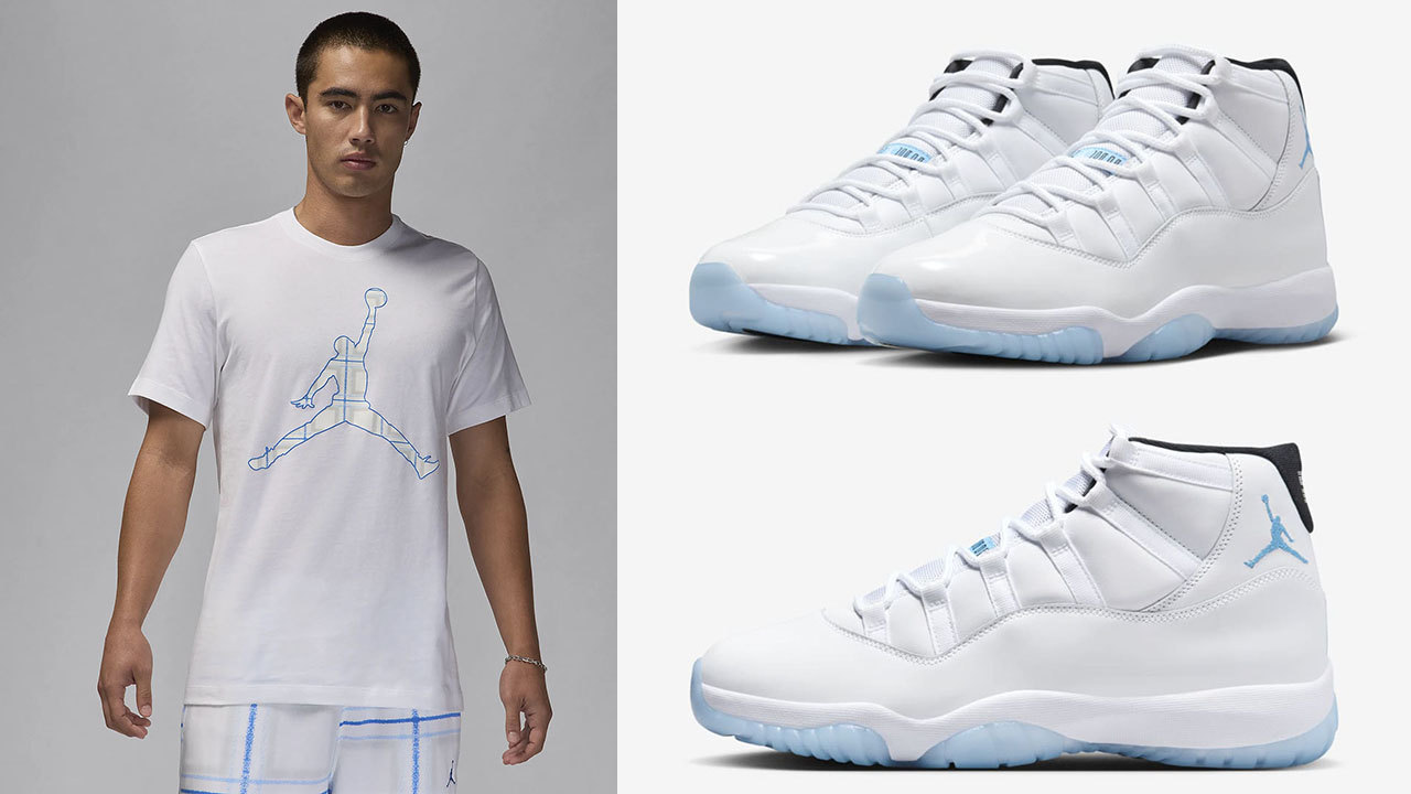 Air Jordan 11 Legend Blue Holiday 2024 T Shirt Outfit