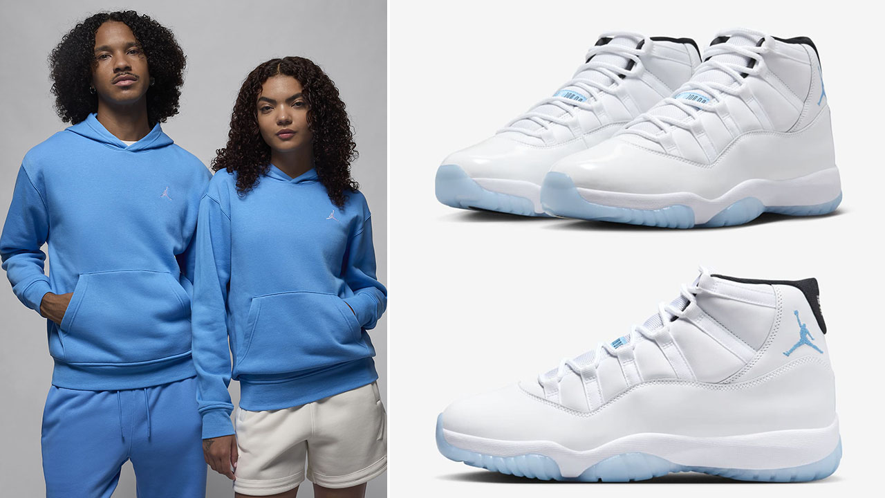 Air Jordan 11 Legend Blue Pullover Hoodie to Match Sneakers