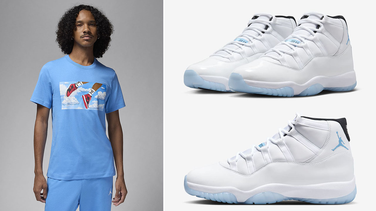 Air Jordan 11 Legend Blue T Shirt to Match Sneakers