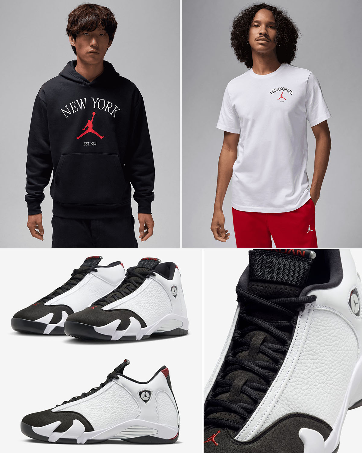 Air Jordan 14 Black Toe 2024 City Shirts and Hoodies to Match Sneakers