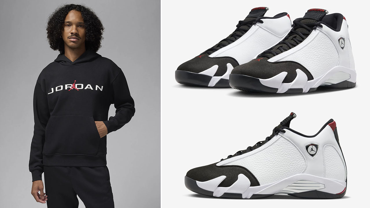 Air Jordan 14 Black Toe 2024 Hoodie to Match Sneakers