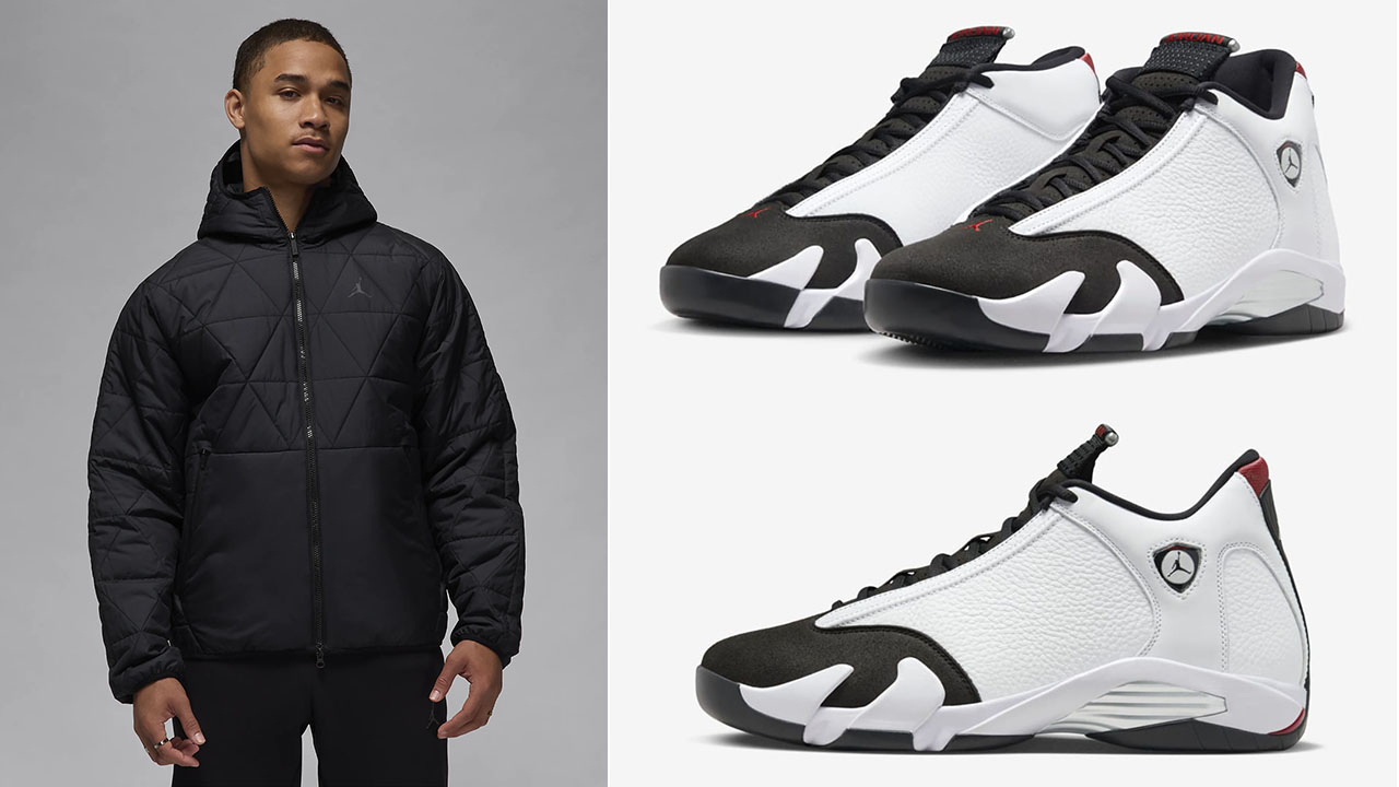 Air Jordan 14 Black Toe 2024 Mens Jacket to Match Sneakers