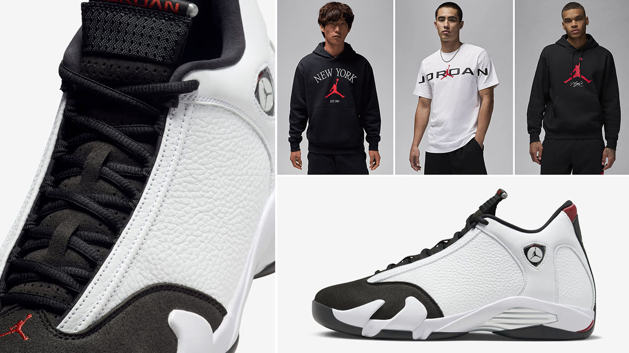 Air Jordan 14 Black Toe 2024 Outfits Shirts Hats Clothing to Match Sneakers