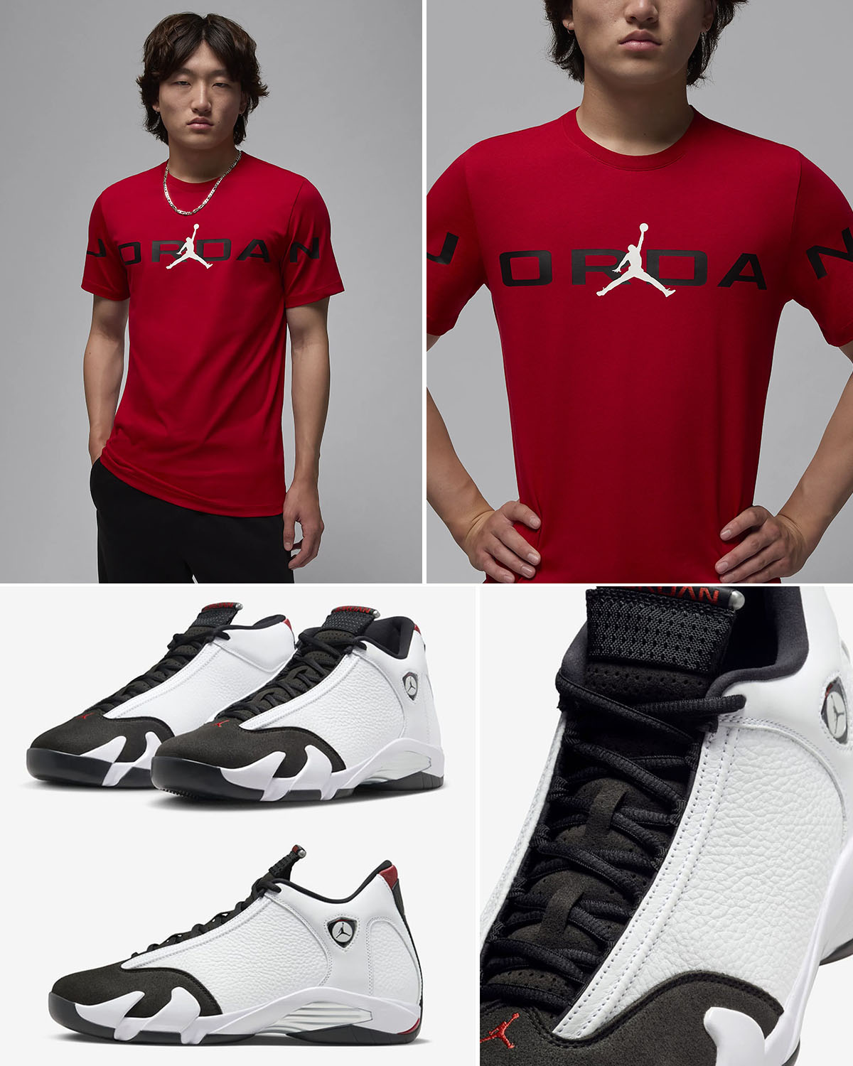 Air-Jordan-14-Black-Toe-2024-Sneakers-and-Shirt-Outfit-3