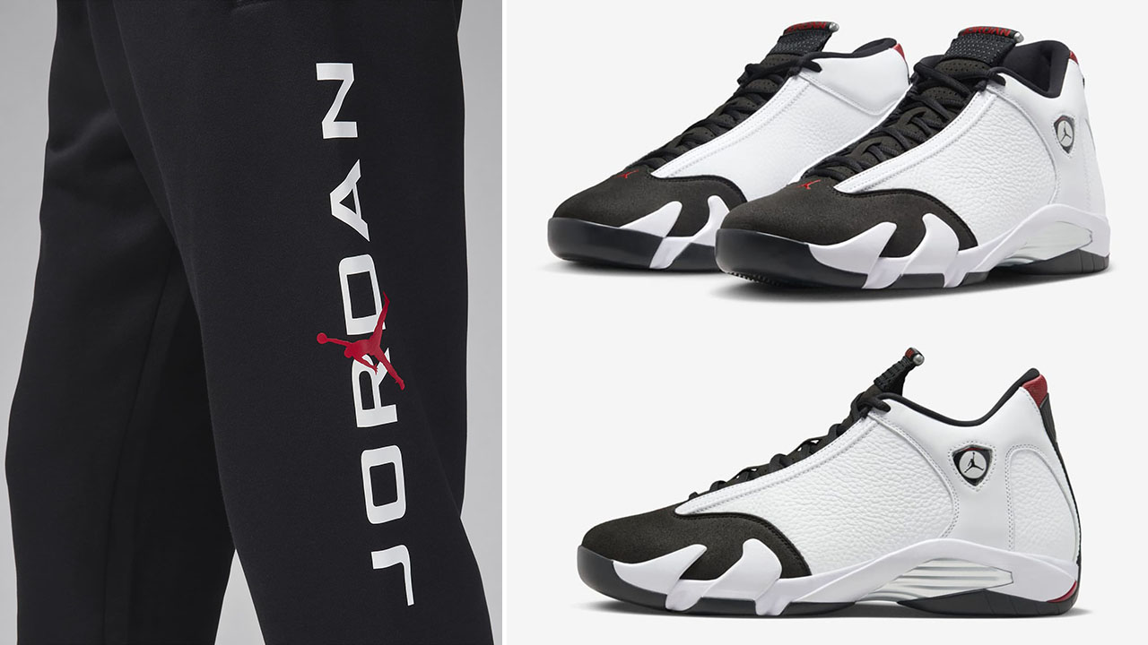 Air Jordan 14 Black Toe Fleece Joggers to Match Sneakers