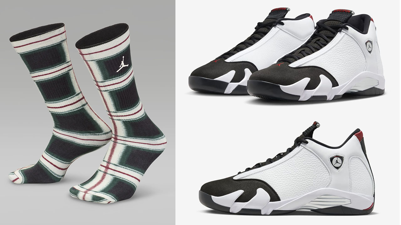 Air Jordan 14 Black Toe Holiday 2024 Socks