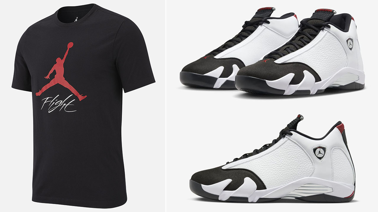 Air Jordan 14 Black Toe Jumpman T Shirt Outfit