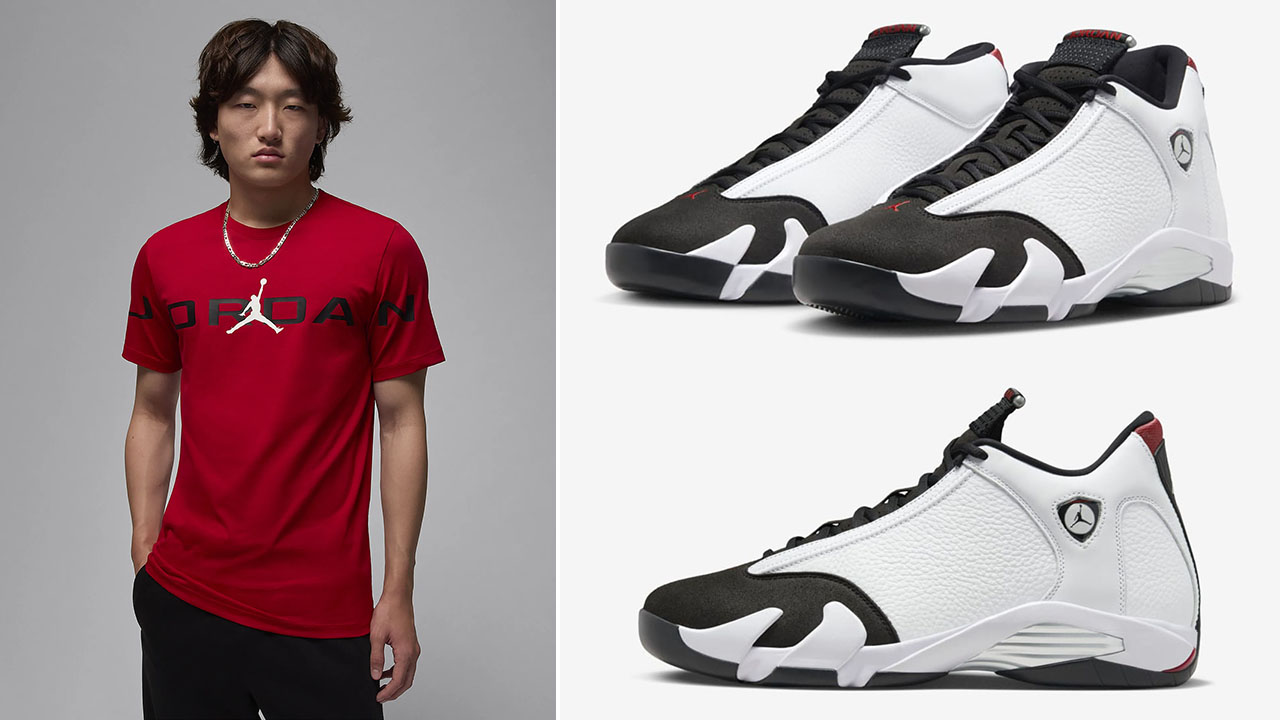 Air Jordan 14 Black Toe T Shirt to Match Sneakers