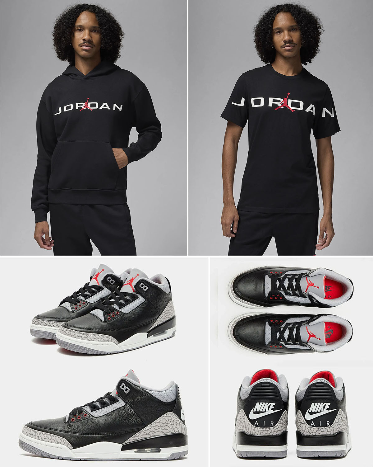 Air Jordan 3 Black Cement 2024 Shirt and Hoodie