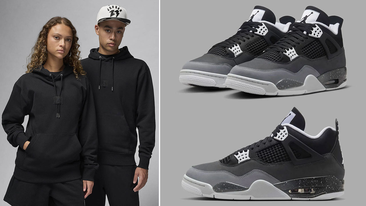 Air Jordan 4 Fear Black Hoodie to Match Sneakers