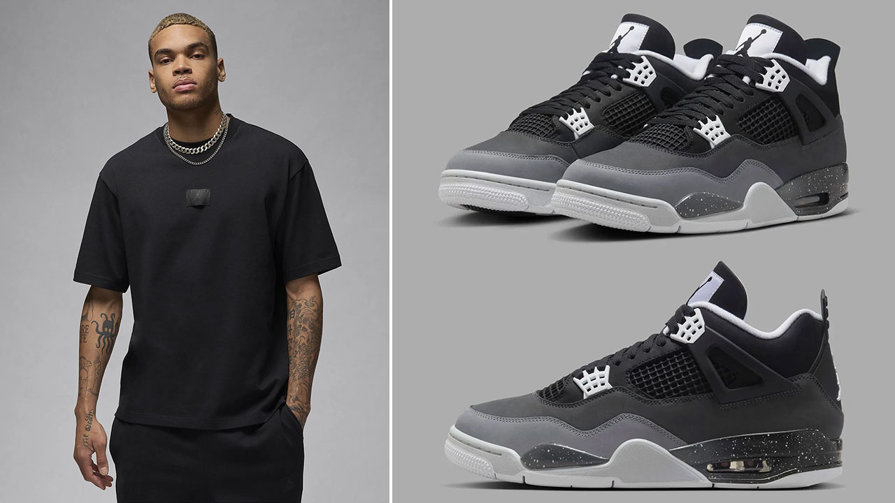 Air Jordan 4 Fear Black Shirt to Match Sneakers