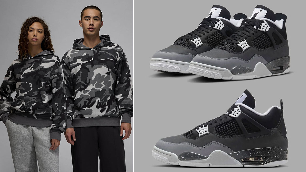 Air Jordan 4 Fear Camo Hoodie to Match Sneakers