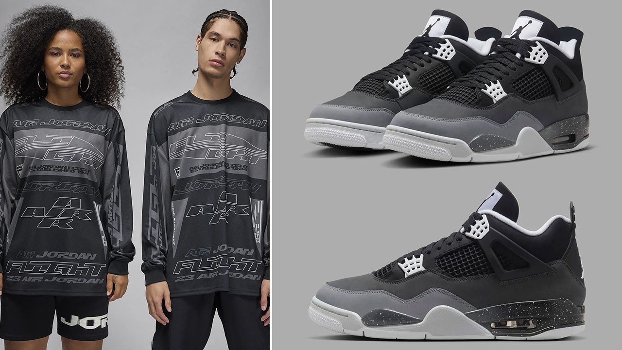 Air Jordan 4 Fear Long Sleeve Shirt to Match Sneakers