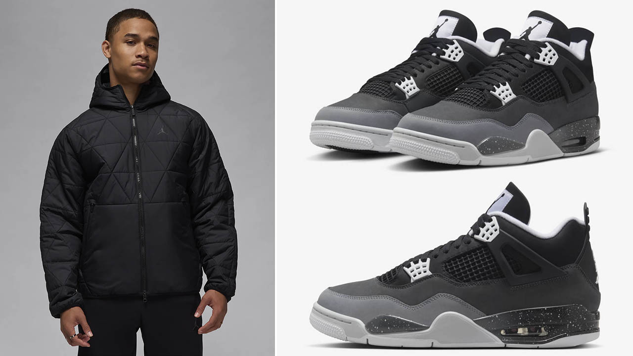 Air Jordan 4 Fear Mens Jacket to Match Sneakers