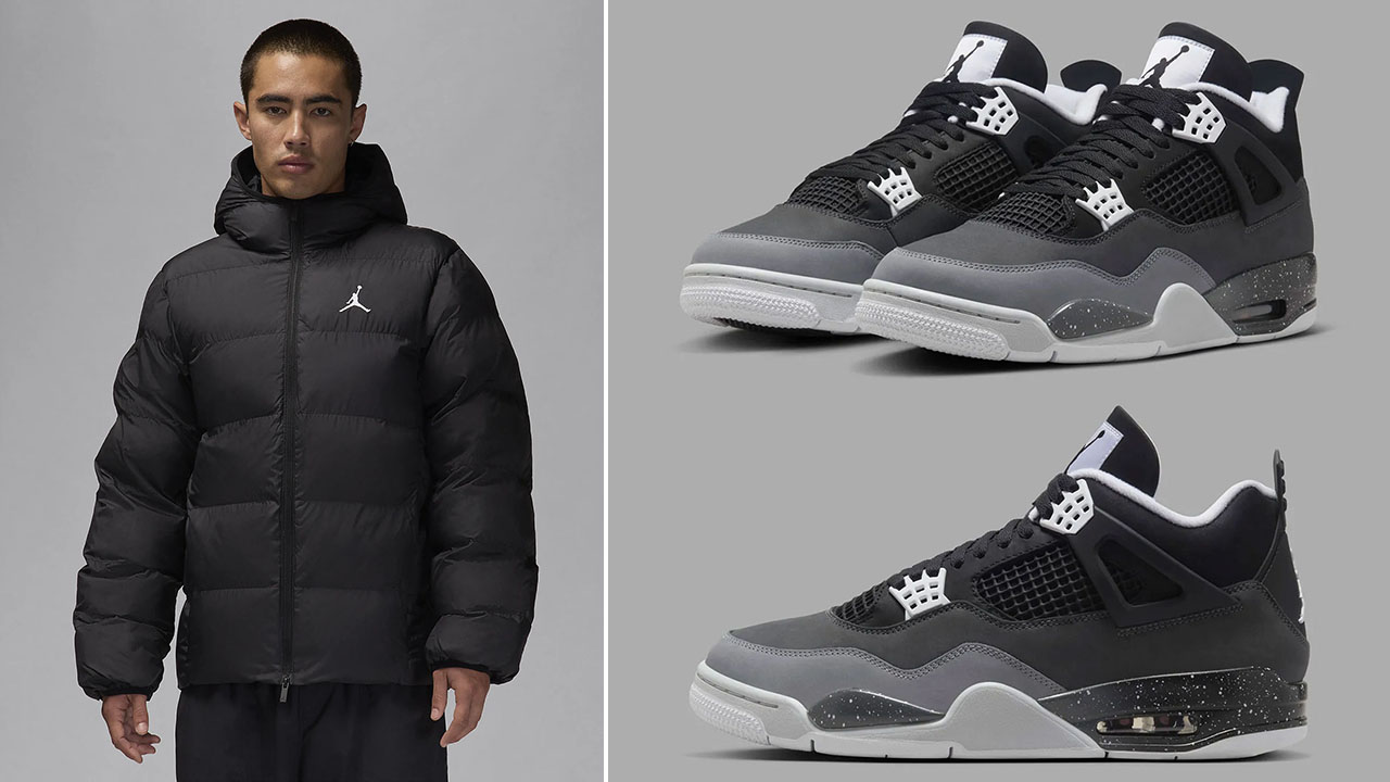 Air Jordan 4 Fear Puffer Jacket to Match Sneakers