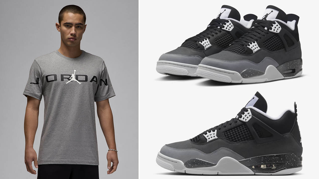 Air Jordan 4 Fear T Shirt to Match Sneakers