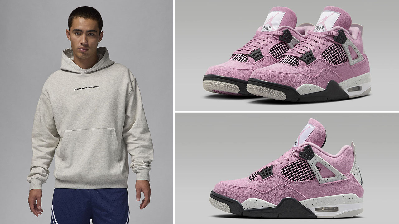 Air Jordan 4 Orchid Mens Hoodie Outfit to Match Sneakers