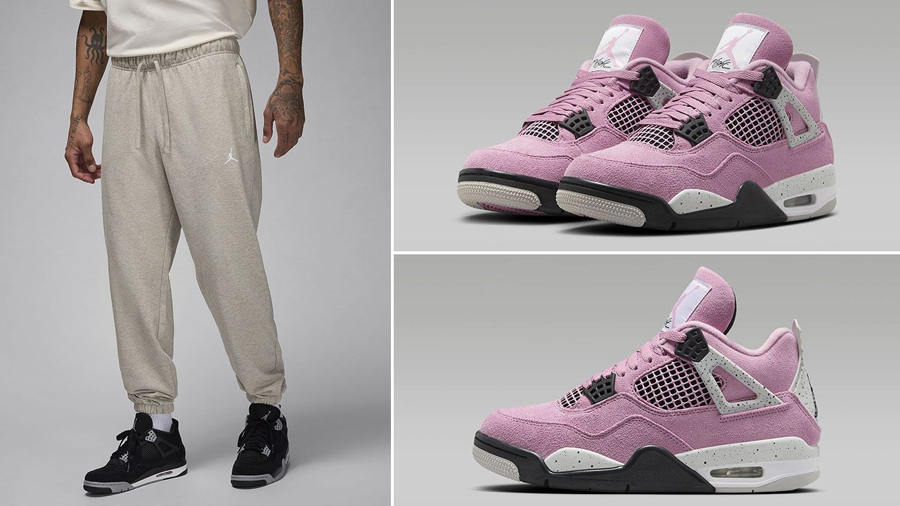 Air Jordan 4 Orchid Mens Pants to Match Sneakers