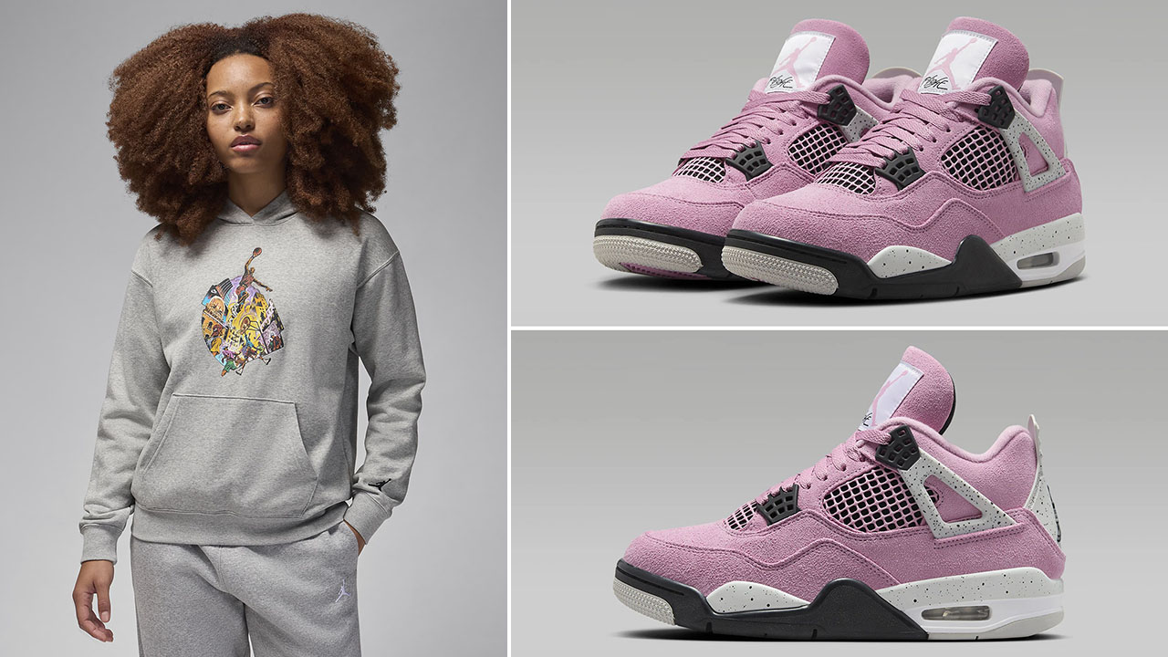 Air Jordan 4 Orchid Womens Hoodie Outfit