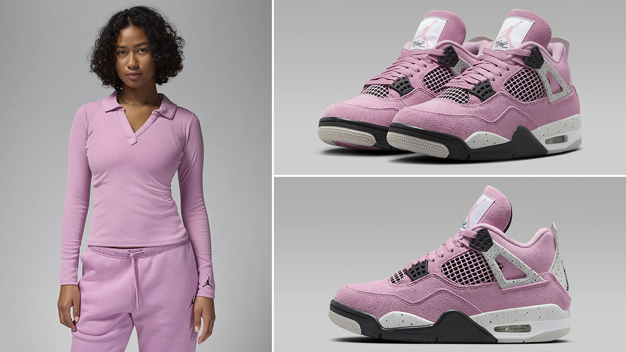 Air Jordan 4 Orchid Womens Long Sleeve Top to Match Sneakers