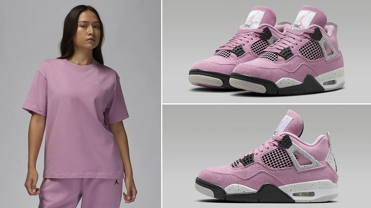 Air Jordan 4 Orchid Womens Shirt to Match Sneakers