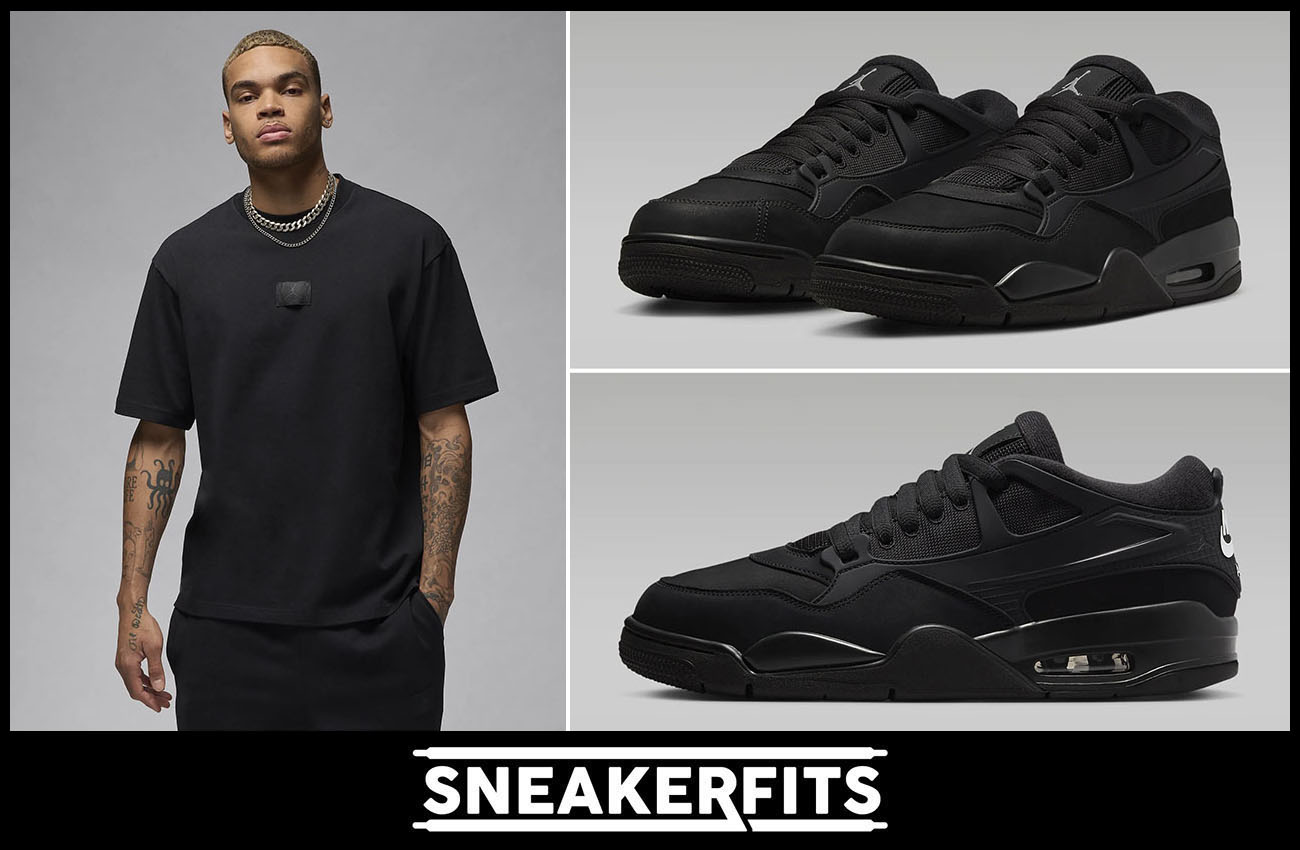 Air Jordan 4 RM Black Cat Sneakers and Outfits Sneakerfits