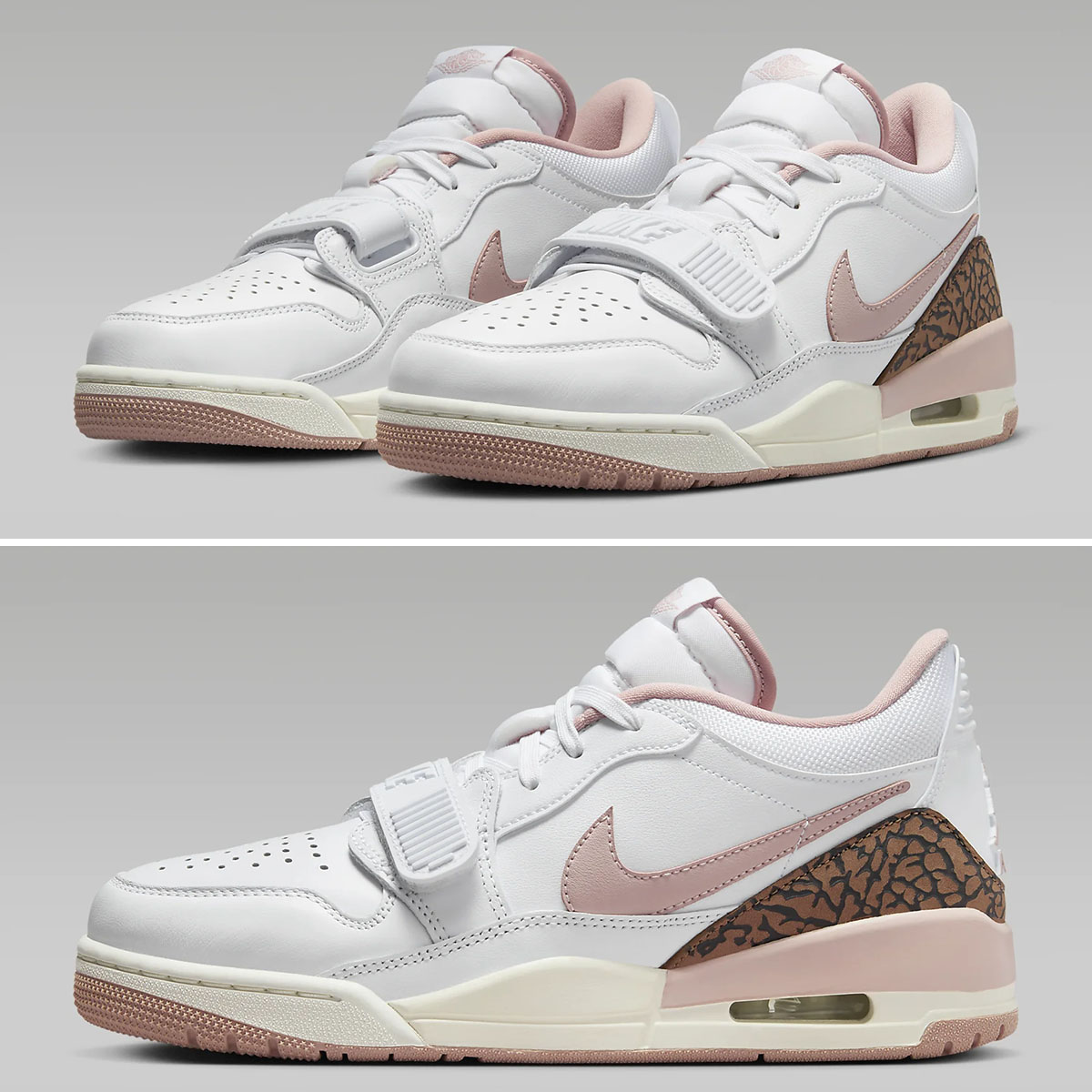 Air Jordan Legacy 312 Low White Archaeo Brown Pink Oxford