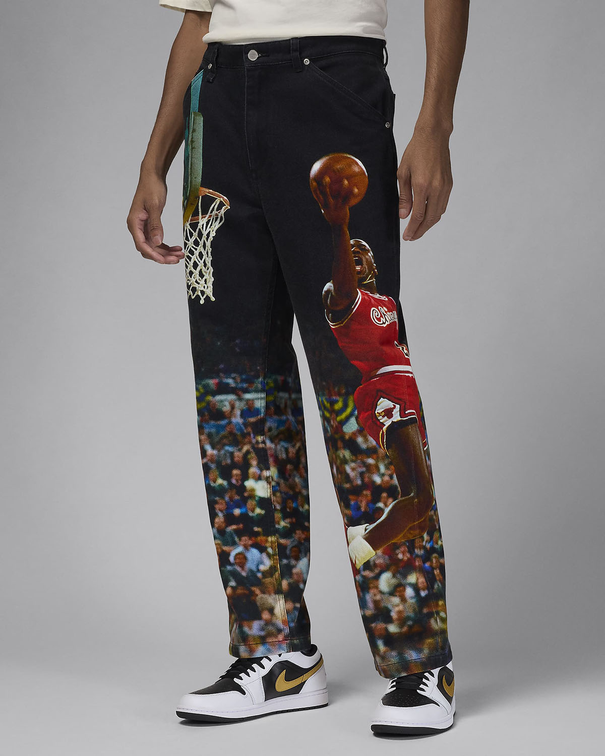 Air Jordan Printed Twill Pants Black 1