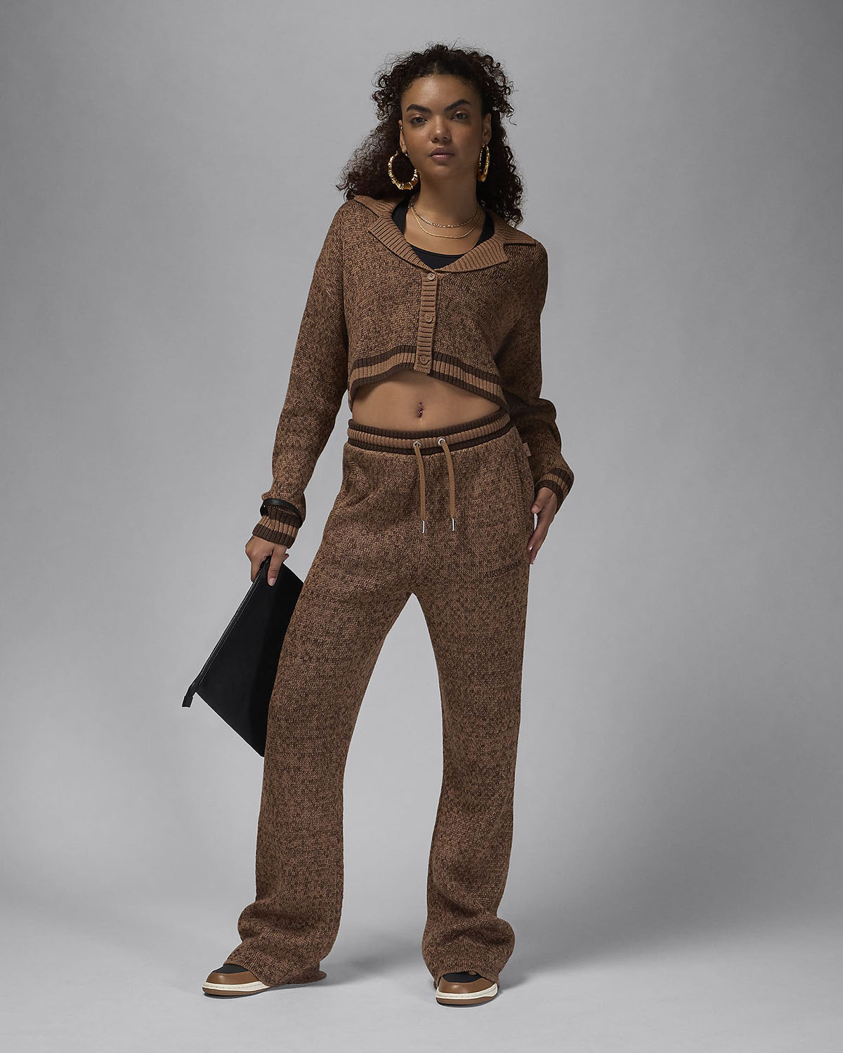 Air Jordan Womens Knit Cardigan Archaeo Brown