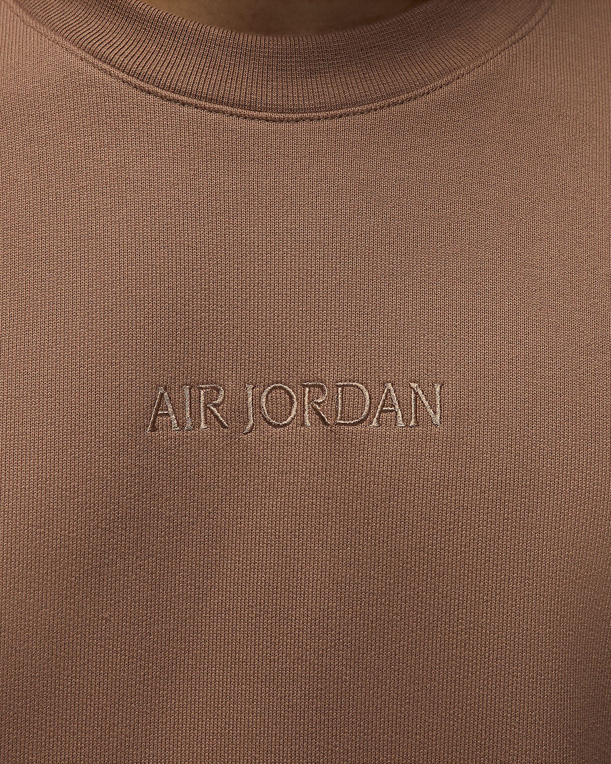 Air Jordan Wordmark Fleece Crew Neck Sweatshirt Archaeo Brown 3