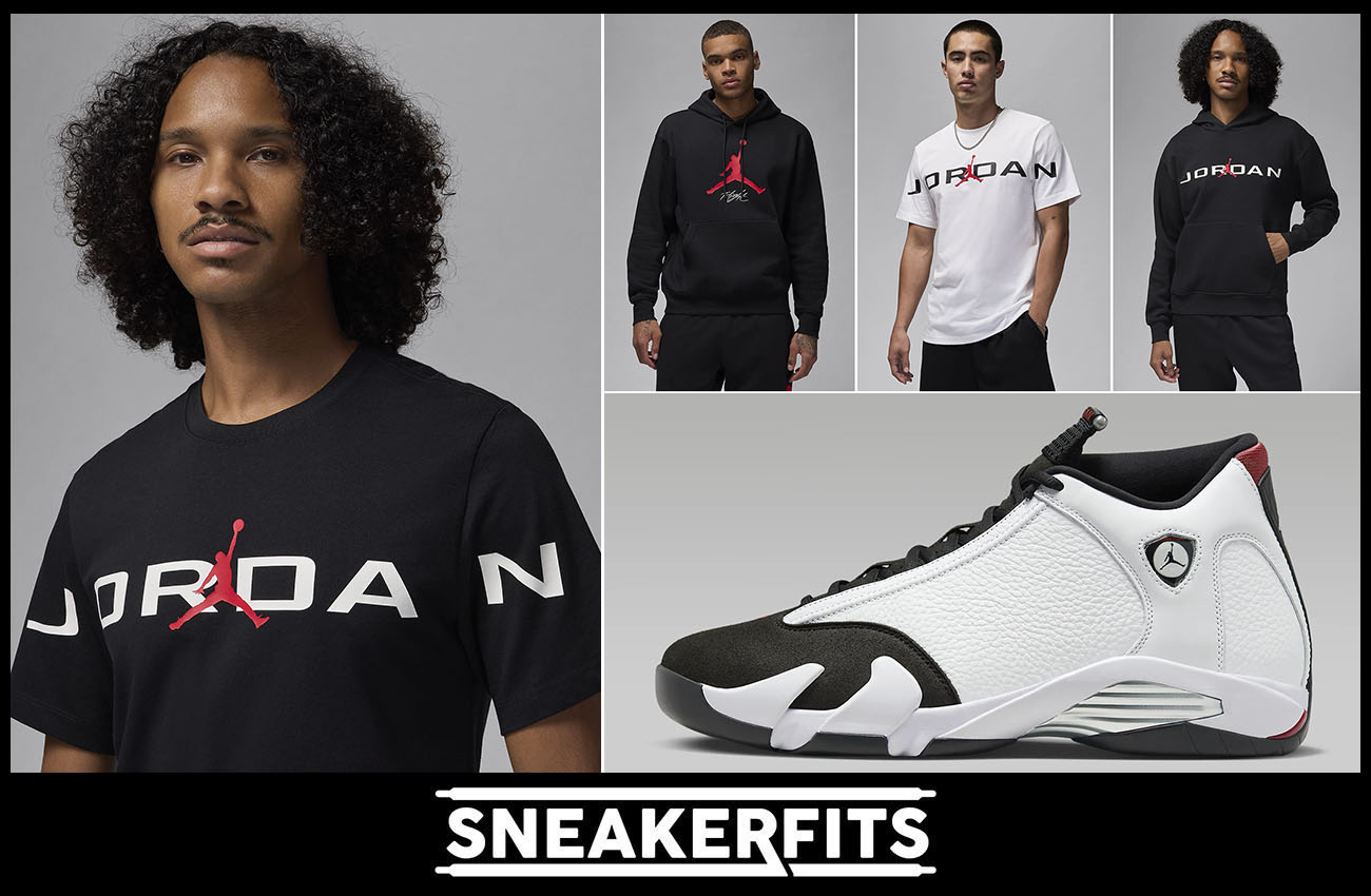 How to Style the Air Jordan 14 Black Toe 2024 With Outfits Shirts Hats Clothing