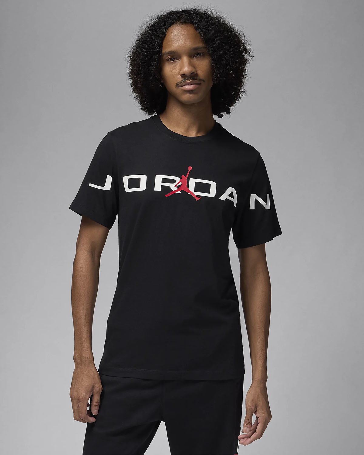 Jordan Air Stretch T Shirt 2024 Black White Red 1