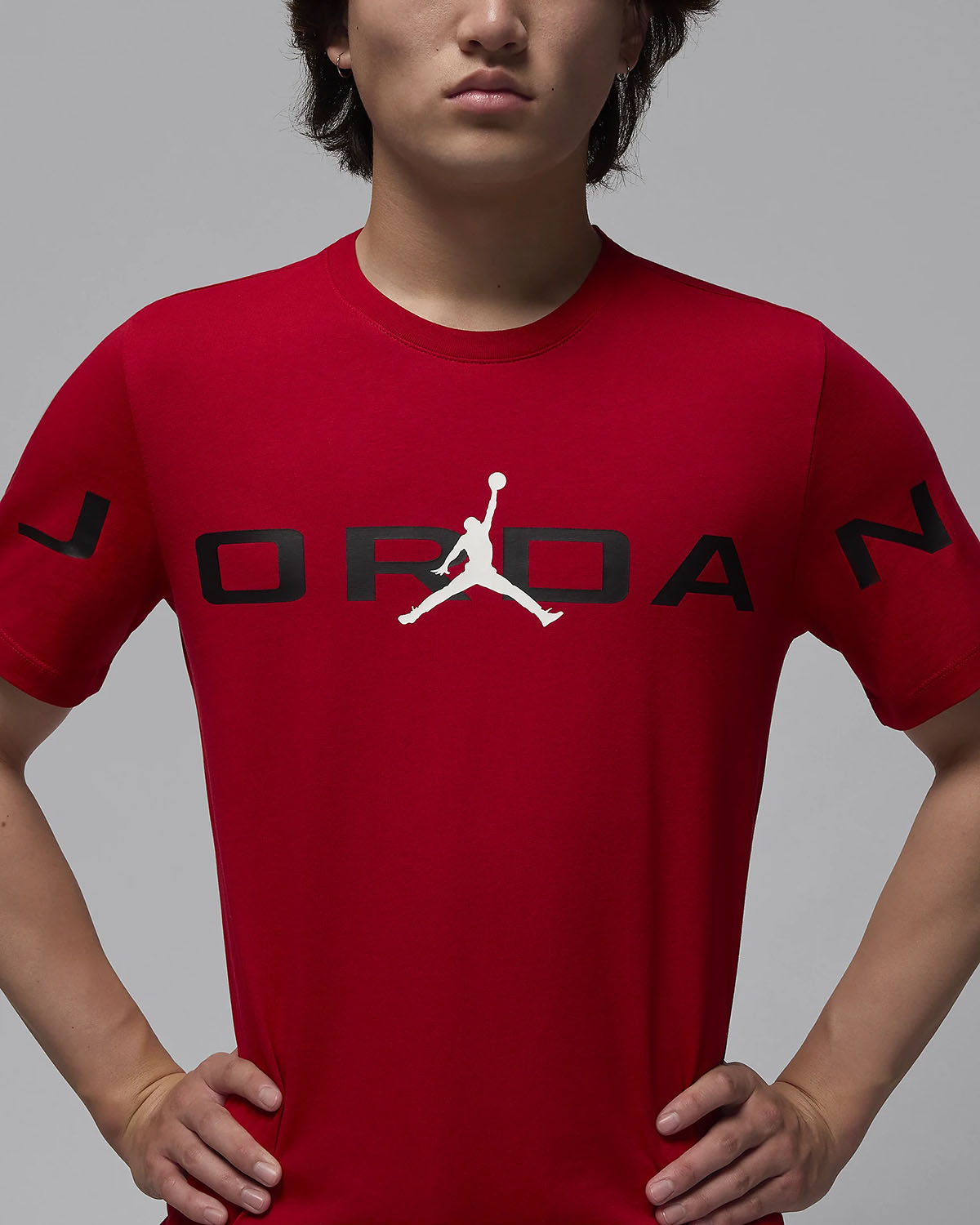 Jordan Air Stretch T Shirt Gym Red Black White 1