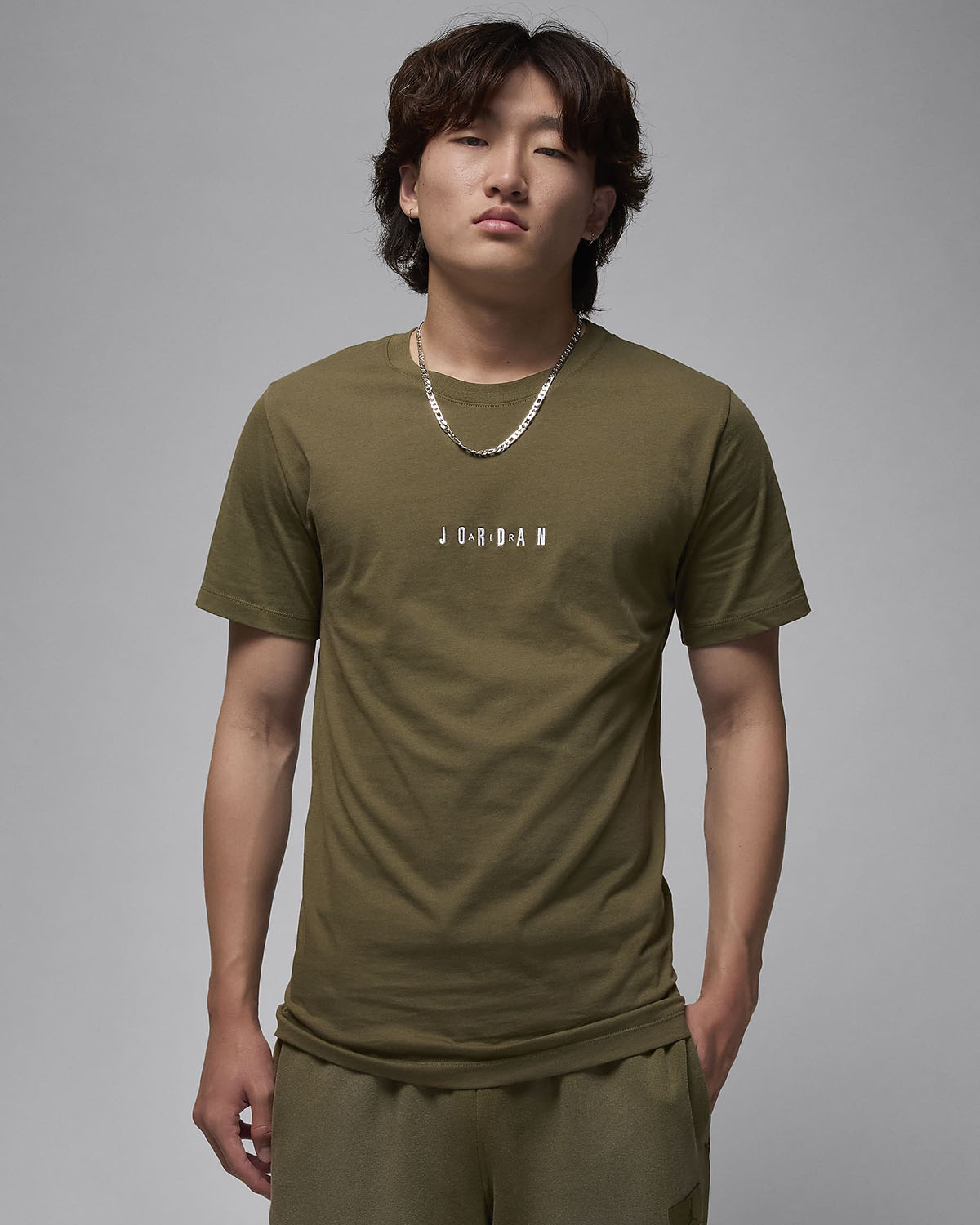 Jordan Air T Shirt Medium Olive 1