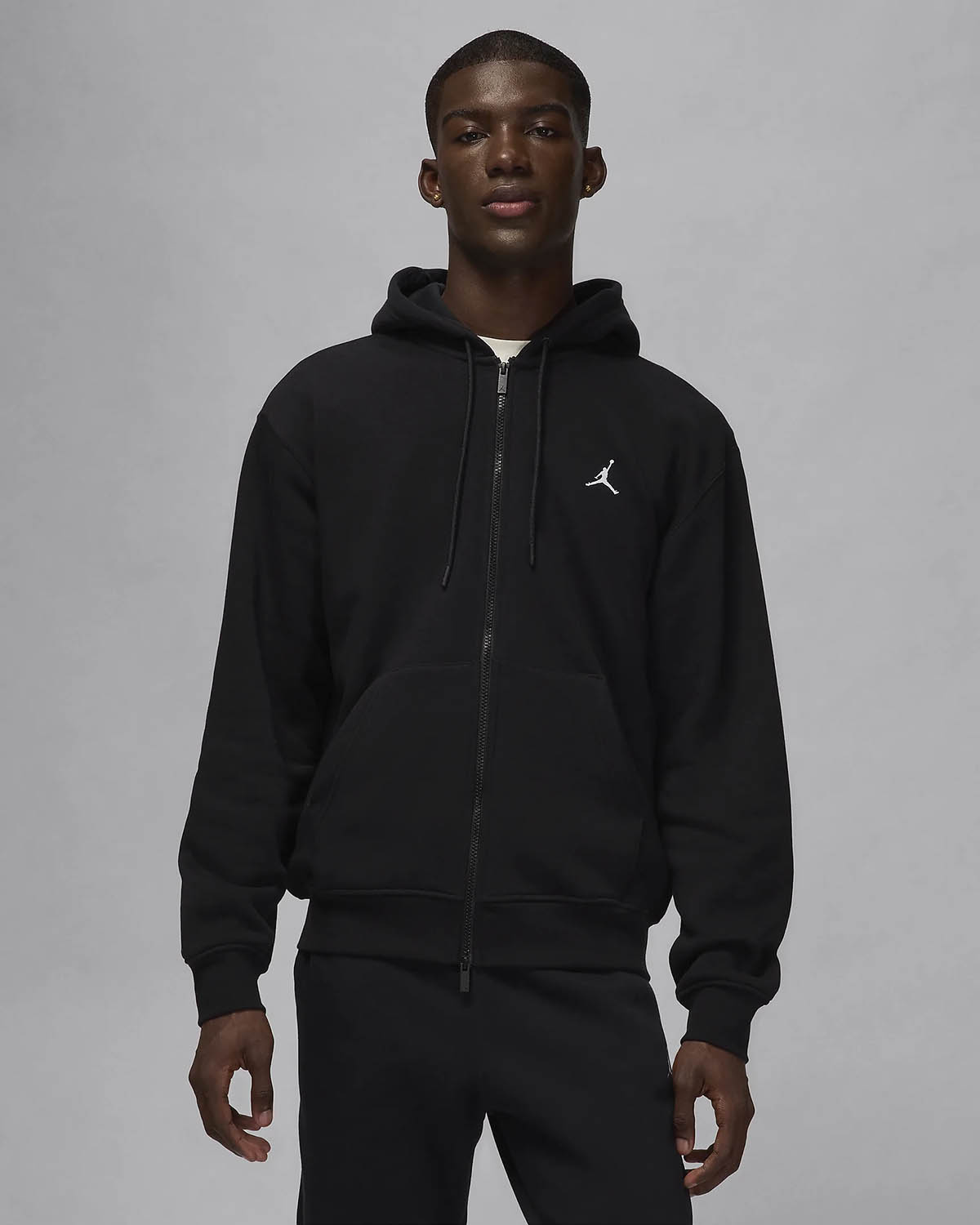 Jordan Brooklyn Fleece Black Full Zip Hoodie