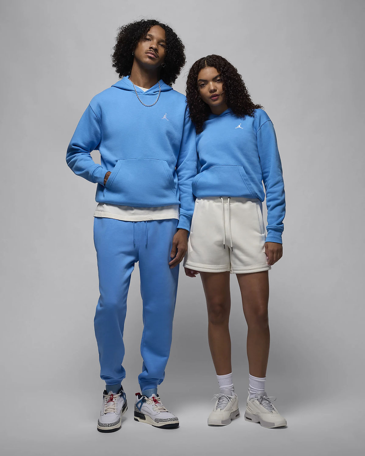 Jordan Brooklyn Fleece Pullover Hoodie Legend Blue Outfit