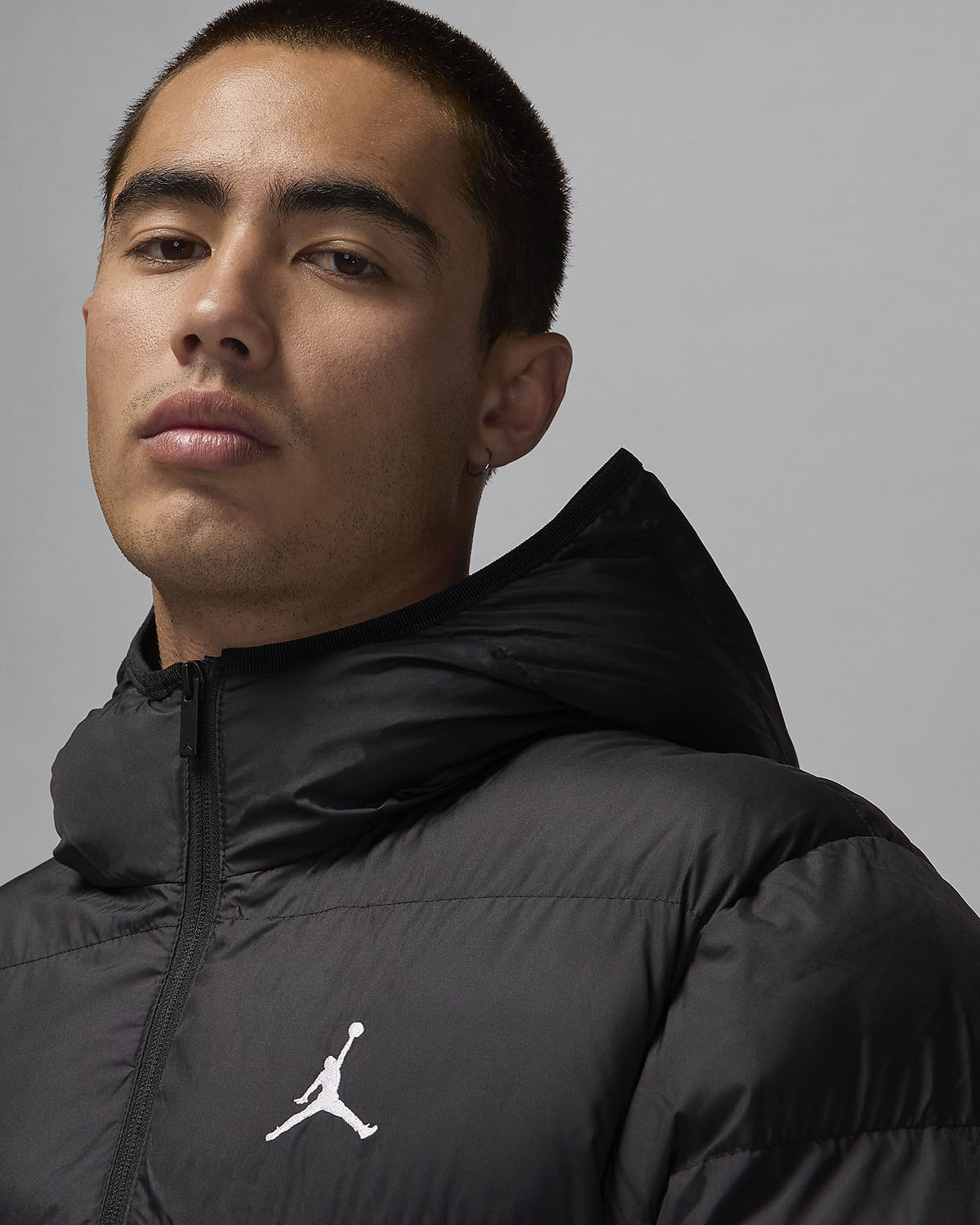 Jordan Brooklyn Puffer Jacket Black White 3