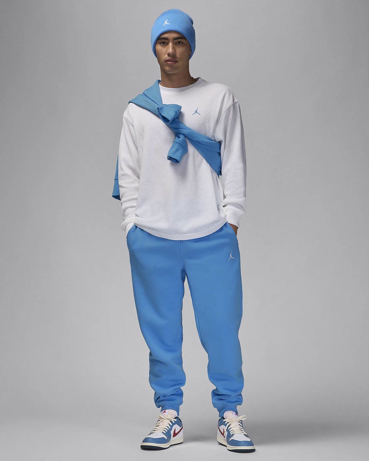 Jordan Essentials Long Sleeve Top White Legend Blue Outfit