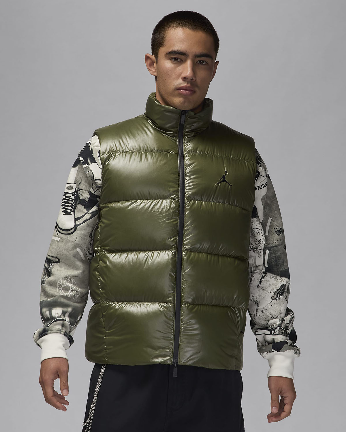 Jordan Flight Down Vest Medium Olive 1