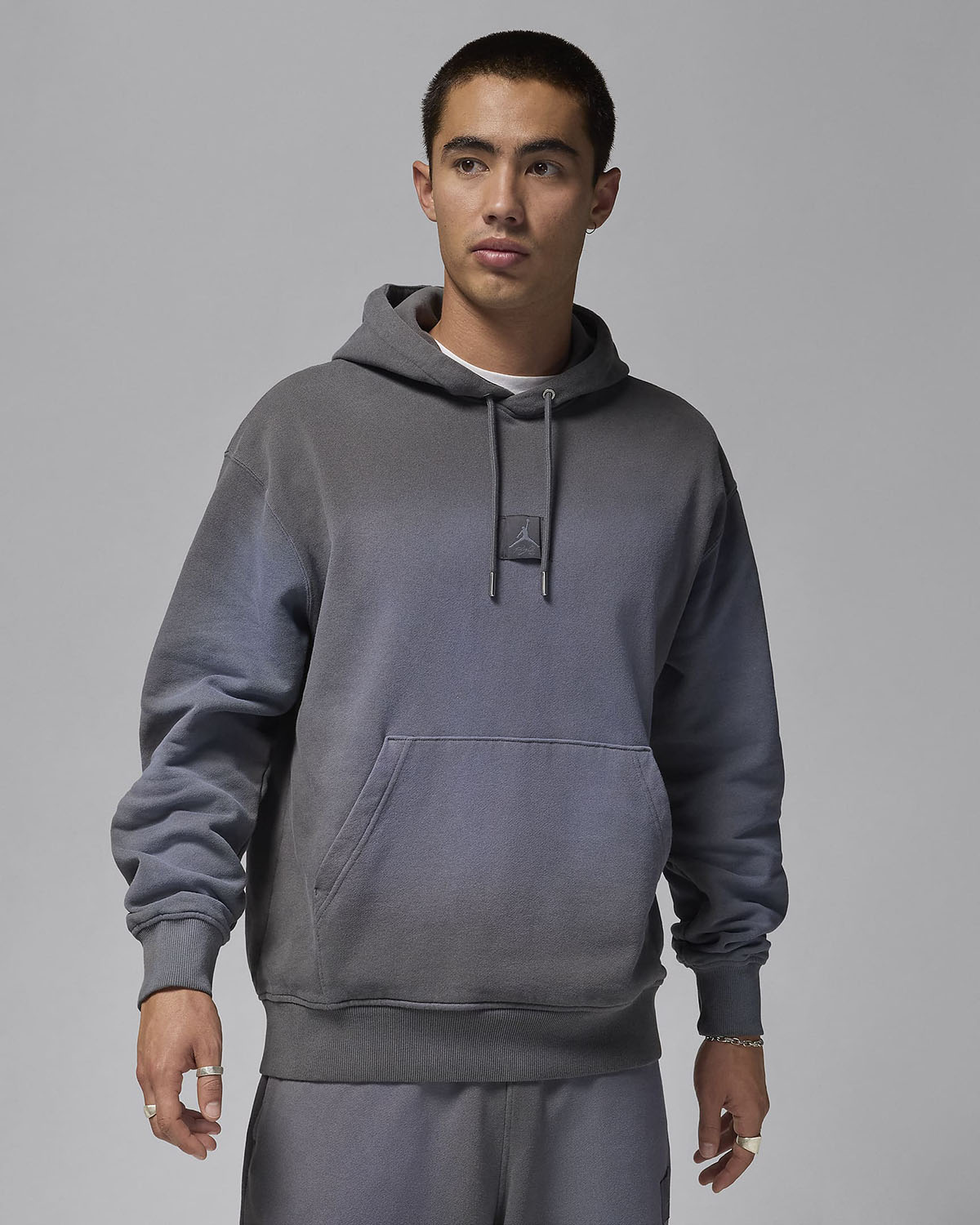 Jordan Flight Fleece Hoodie Iron Grey 1