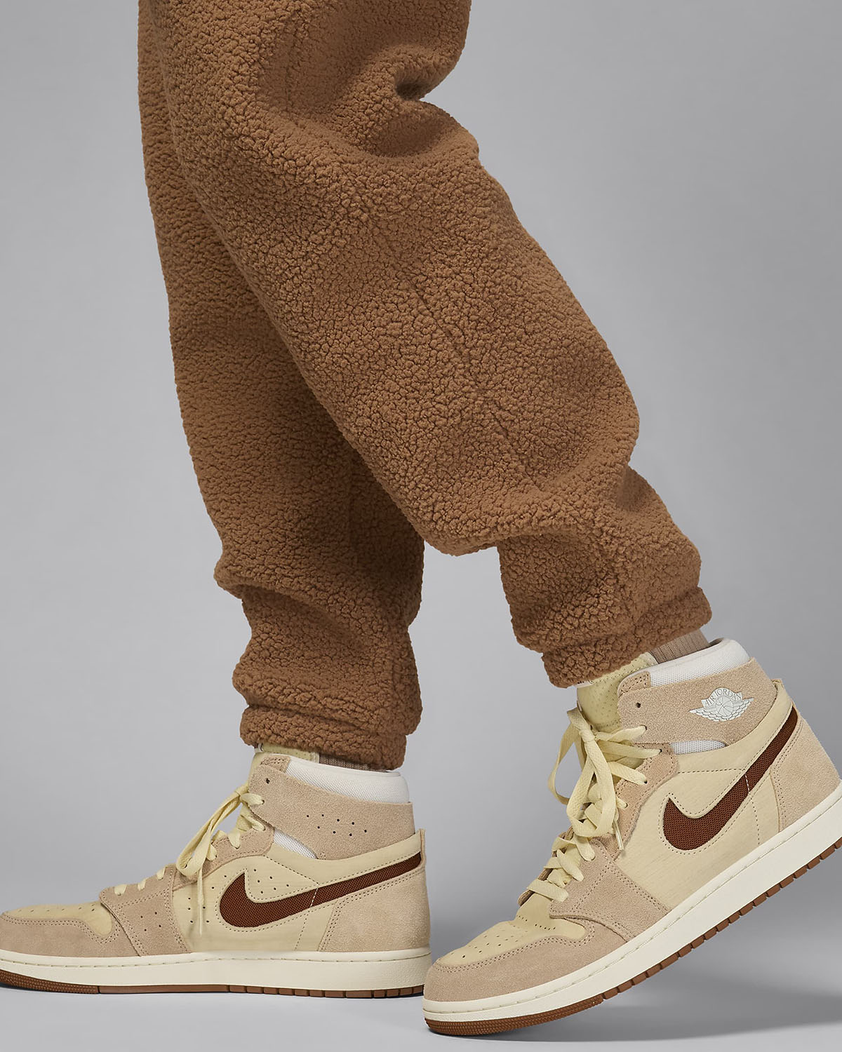 Jordan Flight High Pile Fleece Sherpa Pants Archaeo Brown 3