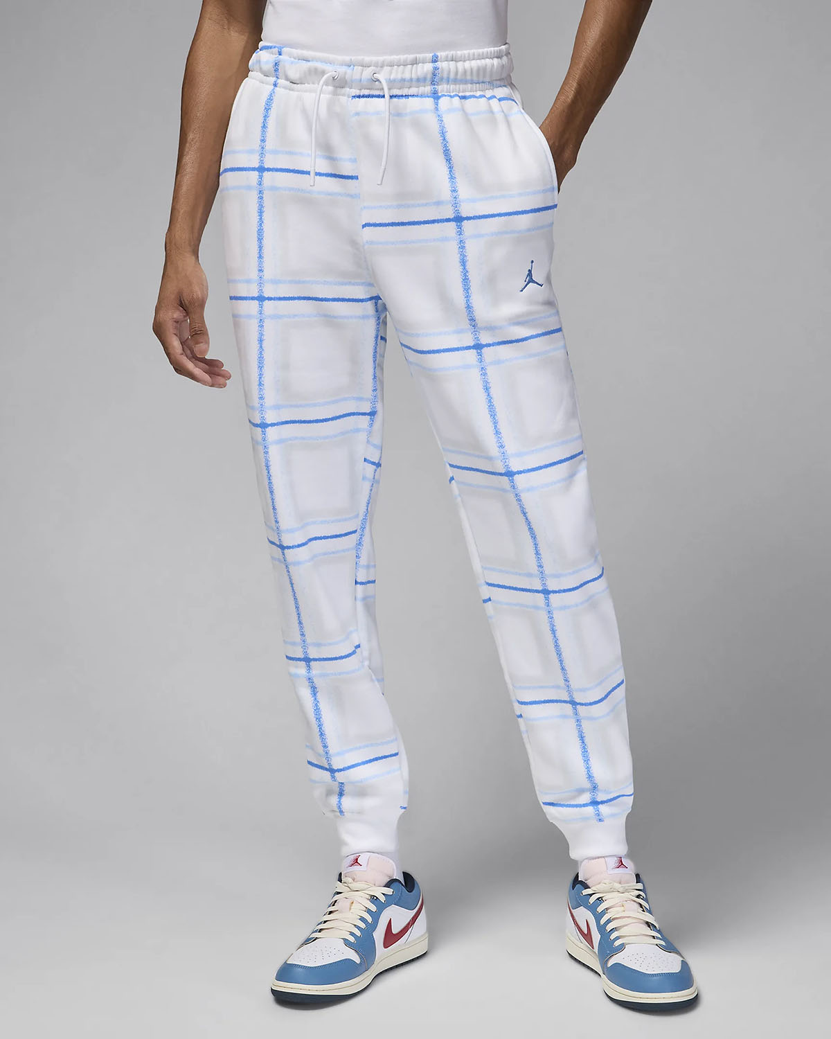 Jordan Holiday 2024 Essentials Fleece Pants White Legend Blue