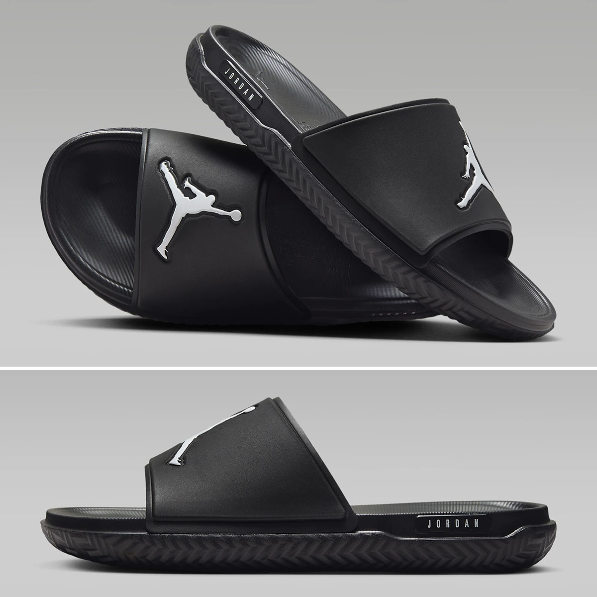 Jordan Jumpman Mens Slides Black White