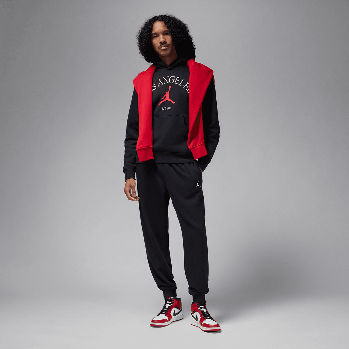 Jordan Los Angeles LA City Pride Hoodie Black Sneaker Outfit