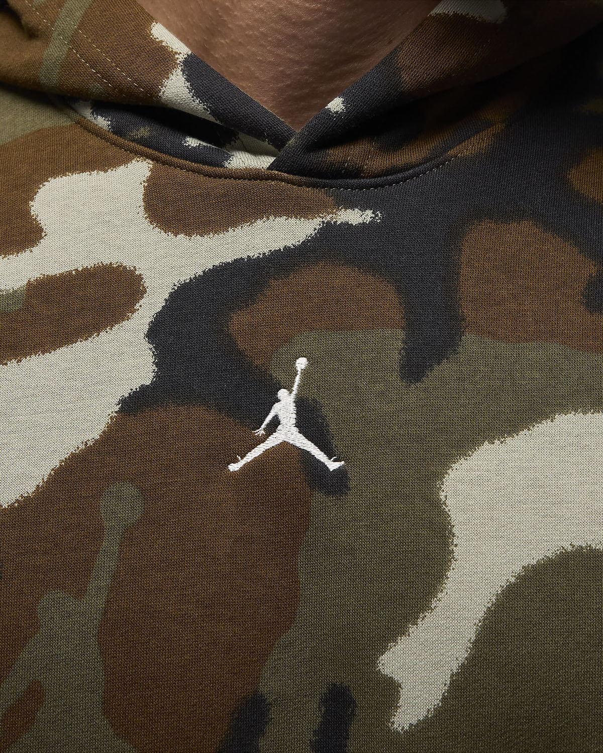 Jordan MVP Camo Hoodie Medium Olive Sail 3