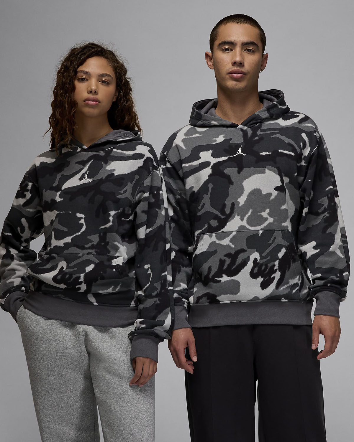 Jordan MVP Camo Pullover Hoodie Black Iron Grey 1